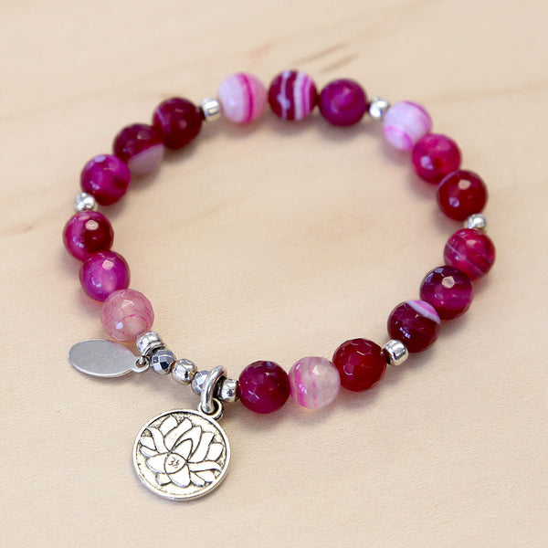 The Makayla - Pink Agate Bracelet