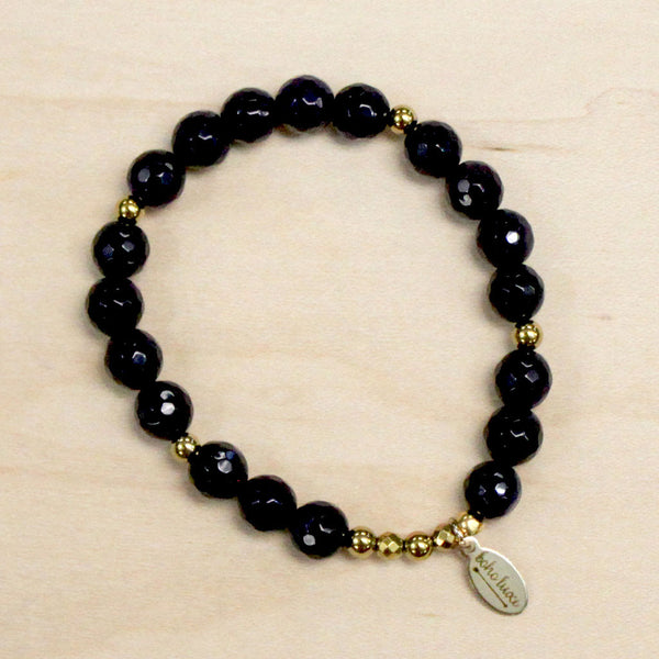 The Viola - Dark Purple Jade Bracelet