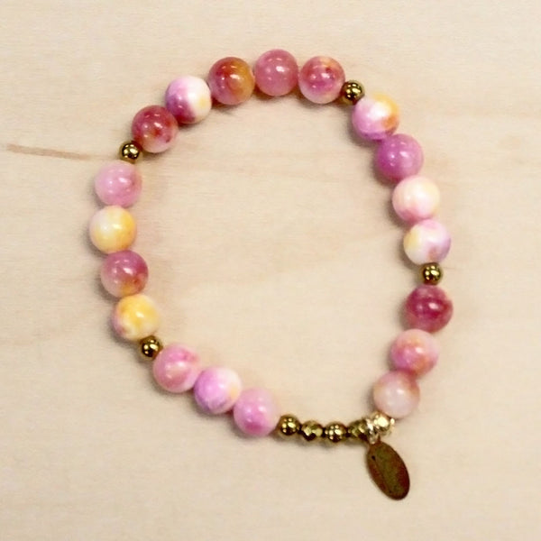 The Juliana - Pink Mashan Jade Bracelet