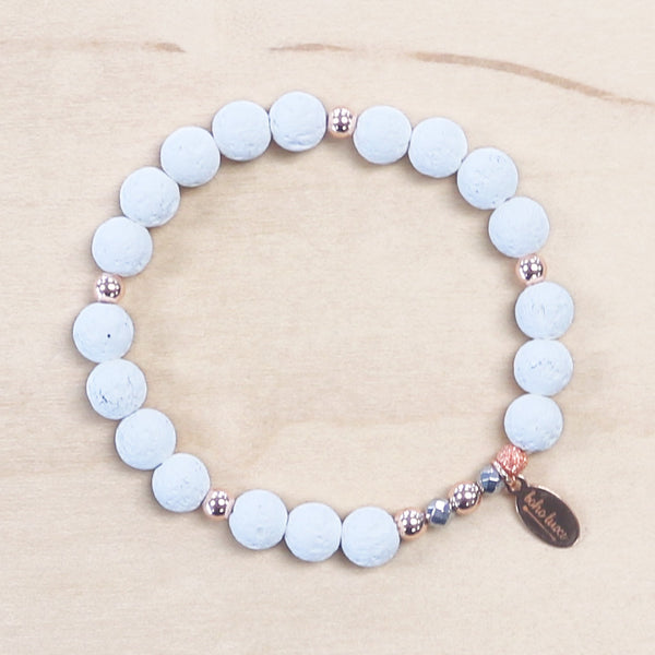 The Sasha - White lava rock bracelet