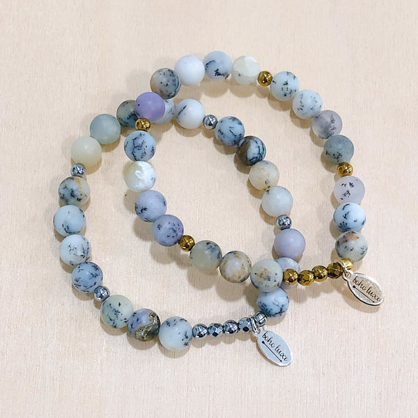 The Paris - Opal matte  - Semi-precious beads